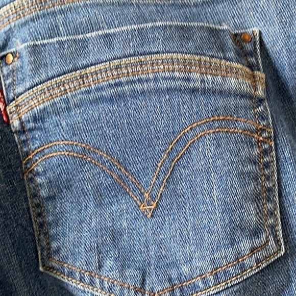 Levi’s high rise cuffed long length shorts size 14 - Picture 3 of 10